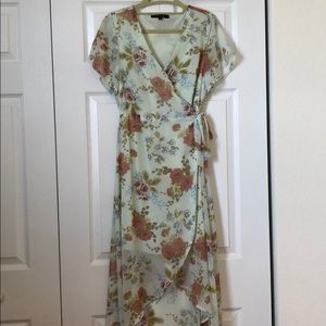 Floral wrap dress